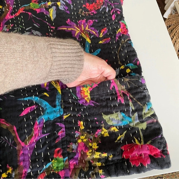 Anthropology Andersen & Lauth Poncho Vest Jacket Quilted OS Lagenlook Art Wear - Picture 11 of 11